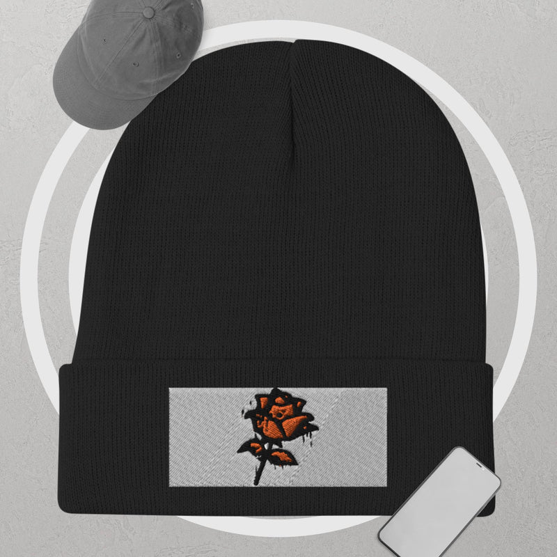 rose City Embroidered Beanie