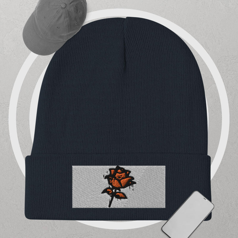 rose City Embroidered Beanie