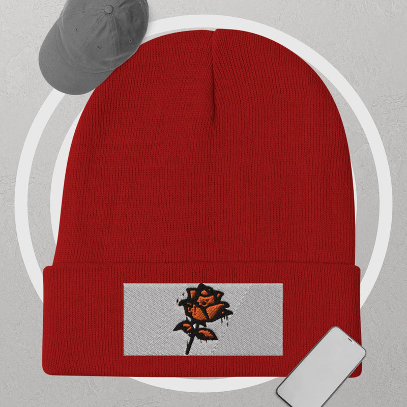 rose City Embroidered Beanie