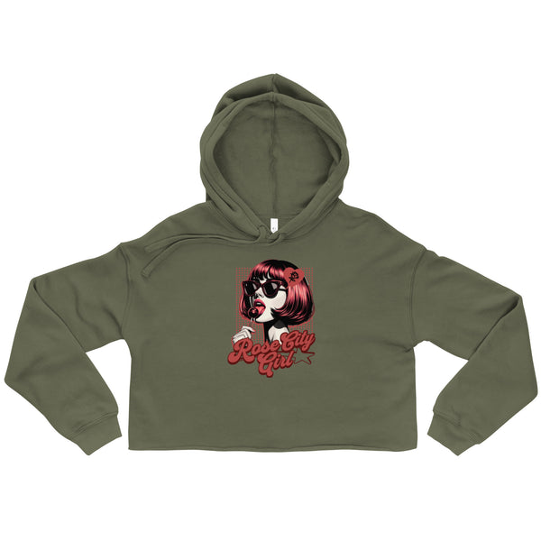 Rose city girl Crop Hoodie